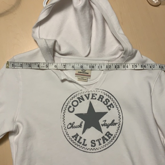 BRAND NEW Soft White Converse Hoodie - Picture 8 of 11
